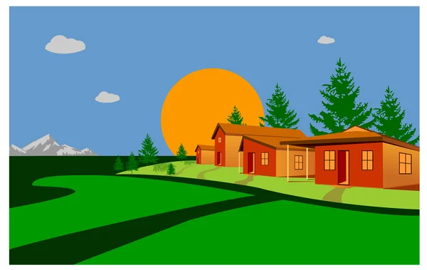 Beyaz bir arka planda Hills evleri