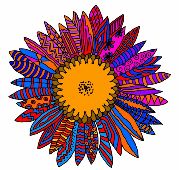 Zonnebloem multicolor — Stockvector