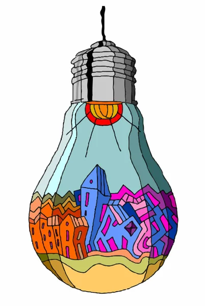 The world in a light bulb Royalty Free Stock Vectors