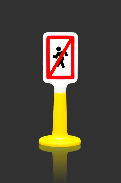 Pedestres Proibido sinal de trânsito — Fotografia de Stock