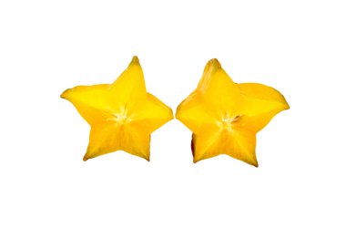 carambola - star beyaz zemin üzerine izole meyve