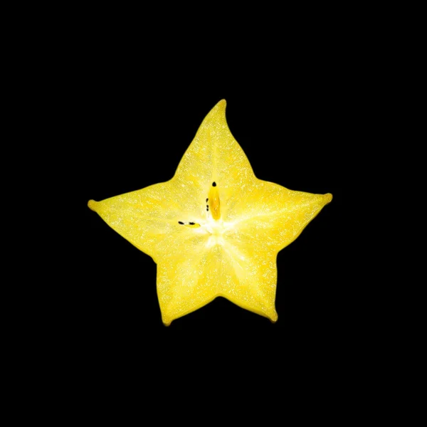 Karambol - na białym tle na białym tle owoc gwiazda — Zdjęcie stockowe