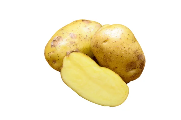 Aardappelen geïsoleerd op witte achtergrond — Stockfoto