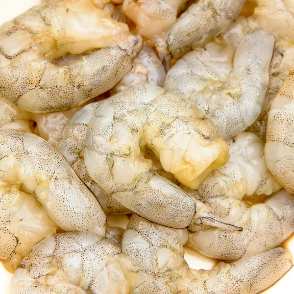Peeled shrimps use as food background — Stock Photo, Image