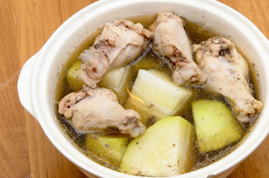 Chicken soup with winter melon