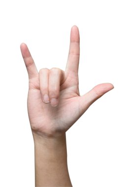 Love sign from women hand