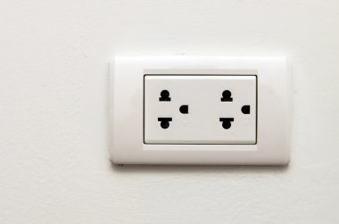 beyaz duvar elektronik soketi