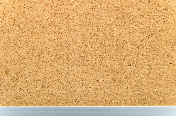 Cork board met aluminium rand als textuur achtergrond — Stockfoto