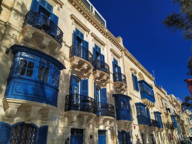 Residential buildings in Valletta, Malta