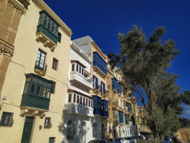Residential buildings in Valletta, Malta