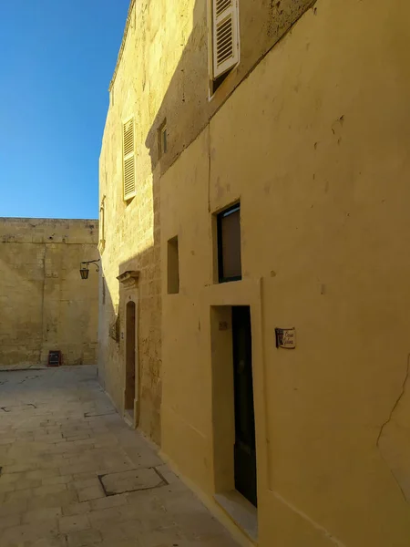 Streets Mdina Malta Also Known Silent City — Fotografia de Stock