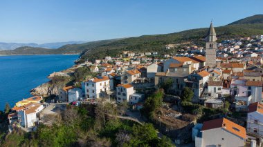 Vrbnik from above on island Krk, Croatia