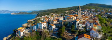 Vrbnik from above on island Krk, Croatia