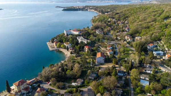 Ciudad Omisalj Isla Krk Desde Arriba —  Fotos de Stock