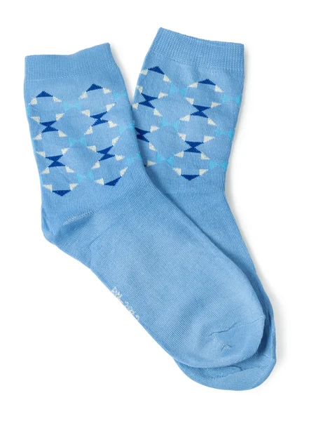 Beautiful blue socks — Stock Photo, Image