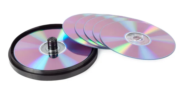 Компакт-диски распространяются как веер — стоковое фото