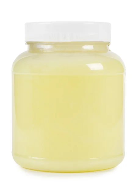 Clear plastic jar — Stock Photo, Image