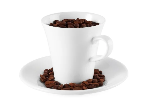 Чашка и блюдце и кофе — стоковое фото