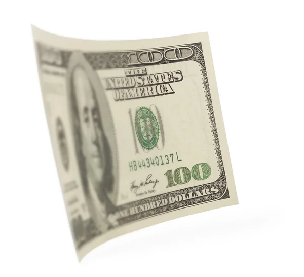 Hundred dollar bills in the long run — Stock Photo, Image
