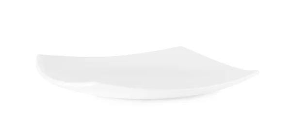 Biały talerz płaski — Zdjęcie stockowe
