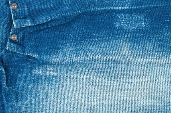 Denim background with crumpled pocket — Stock Photo, Image