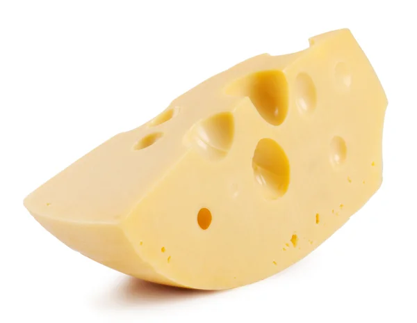 Käse mit großen Löchern — Stockfoto