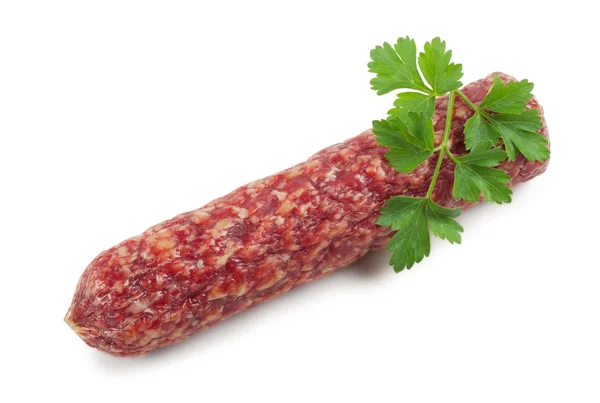 Свежая колбаса с петрушкой — стоковое фото