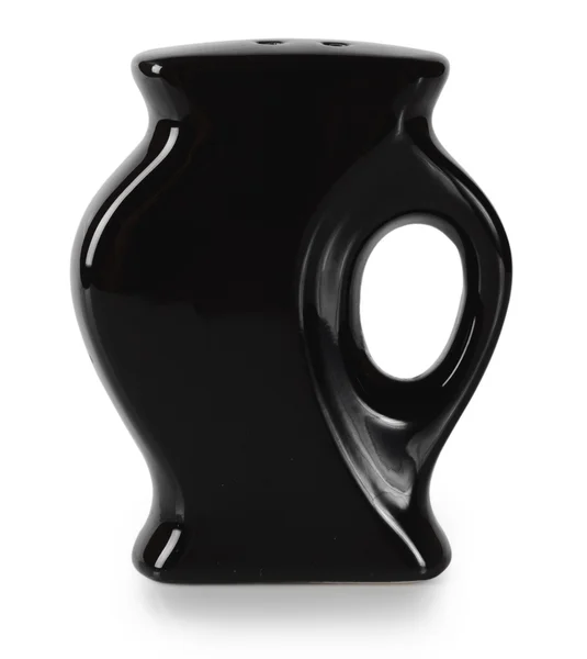 Agitatore di sale di ceramica nero — Foto Stock