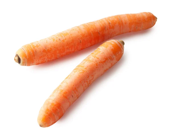 Дві яскраві соковиті морквини — стокове фото