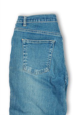katlanmış mavi jeans