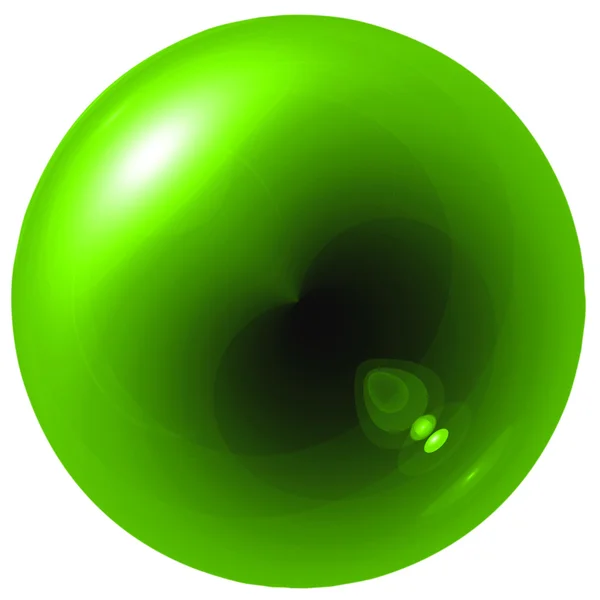 Glare green ball — Stock Photo, Image