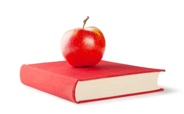 Boek met apple — Stockfoto