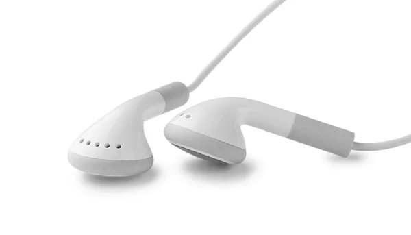 Auriculares portátiles blancos — Foto de Stock