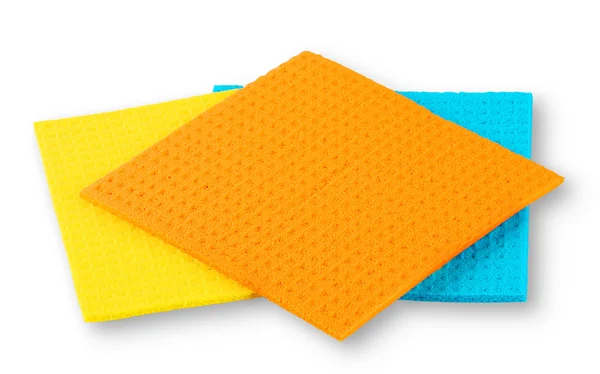 Three square cloths microfibe — Stock Photo, Image