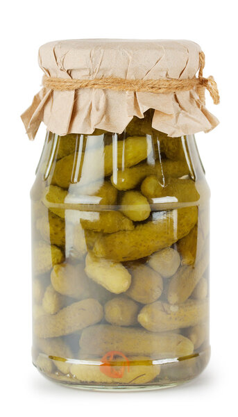 Bank of pickled cucumbers