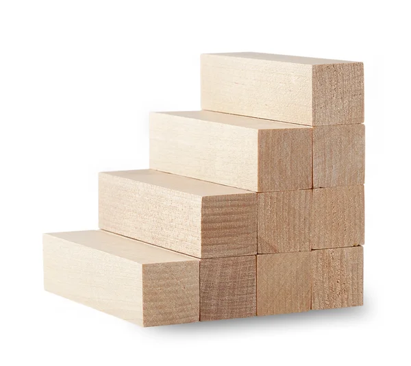 Escaleras desde las barras de madera — Foto de Stock