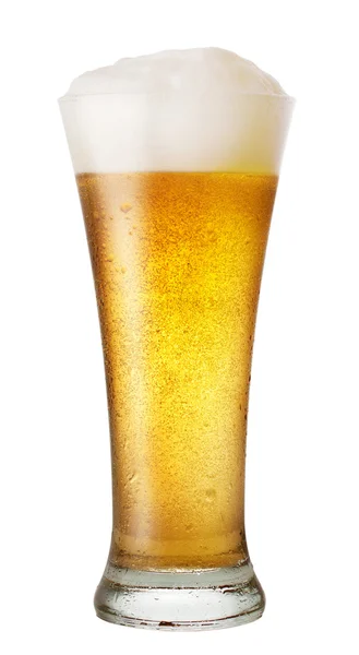 Склянка пива з краплями — стокове фото
