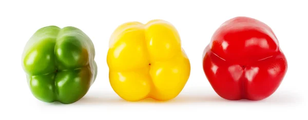 Flera ljusa färgade paprika — Stockfoto