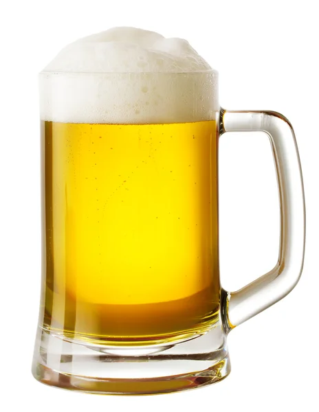 Горщик пива з піною — стокове фото