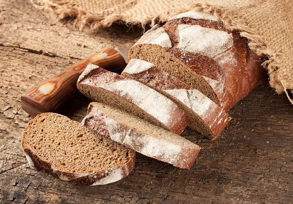 Sliced rye bread on the table — Stock Photo, Image