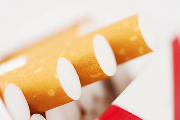 Cigarette sticking out of the box — Stock Photo, Image