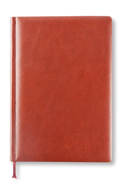 Brunt läder dagbok — Stockfoto