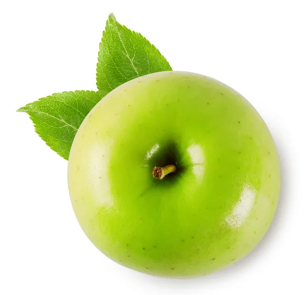 Groene sappige rijpe appel — Stockfoto