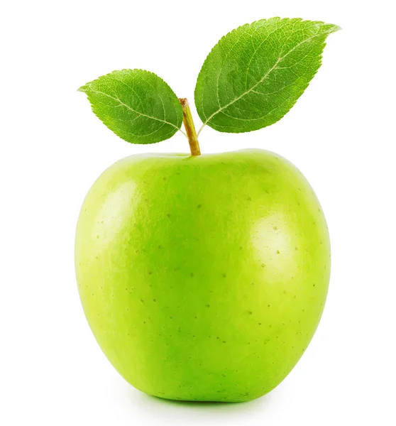 Groene appel met handvat — Stockfoto