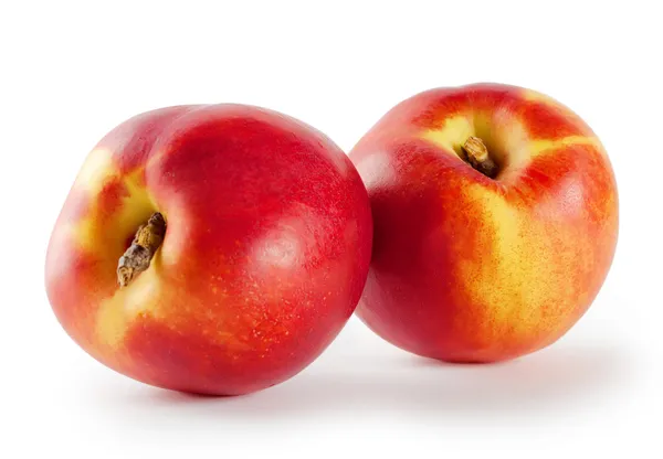 Two ripe juicy nectarine — Stock Photo, Image