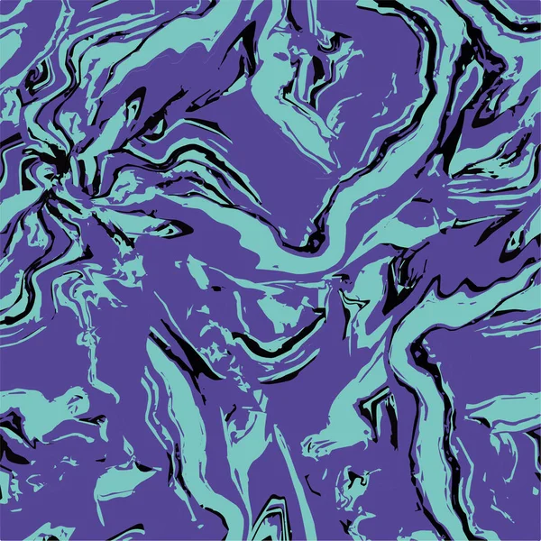 Fluid Art abstracte tweekleurige vectorachtergrond met gekrulde golf. — Stockvector
