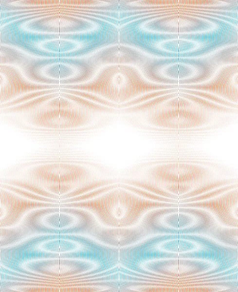 Licht abstracte symmetrische achtergrond met sierlijk moire effect. — Stockvector