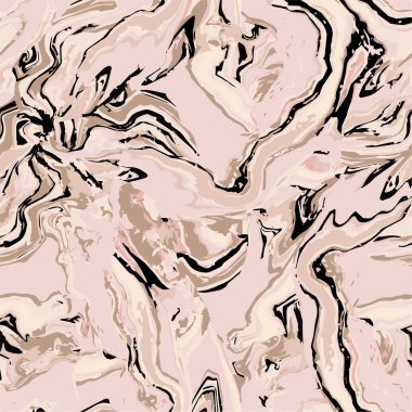 Bej yarım tonlarda mermer efektli vektör akrilik akışkan sanat deseni.