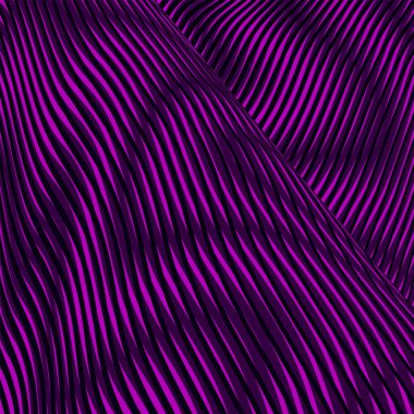 Modern Velvet Violet Psychedelic Stripes Optik İllüzyon Arkaplanı.