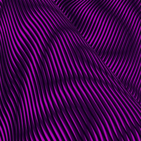 Modern Velvet Violet Psychedelic Stripes Optical Illusion Background. — Stock Vector